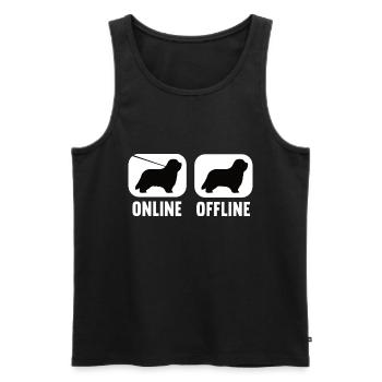 Online Offline Bearded Collie Bearded Collies - Men's Premium Organic Tank Top - black - Front - AI Model Male 178 light (178cm)