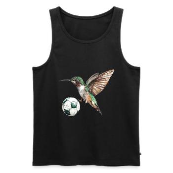 Kolibri - Männer Premium Bio Tank Top - Schwarz - Vorne - AI Model Male 178 light (178cm)