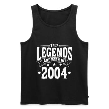 Born in 2004 Legends Birthday Gift - Men's Premium Organic Tank Top - black - Front - Michal (187cm)
