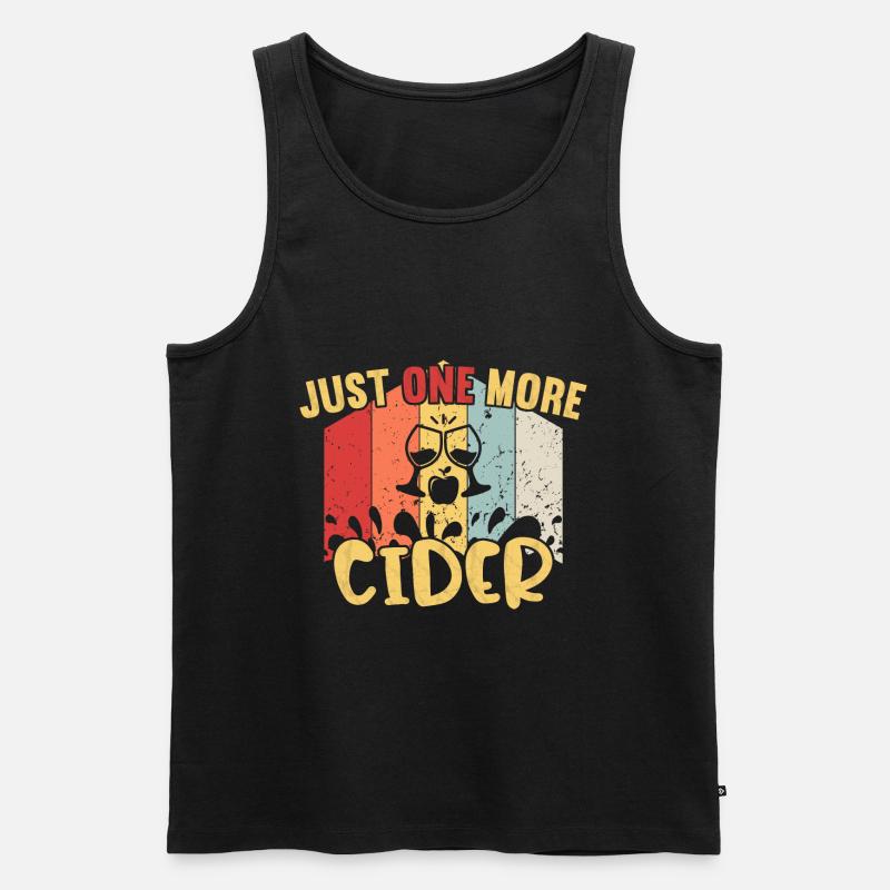 Just one more Cider / Cider - Männer Premium Bio Tank Top - Schwarz