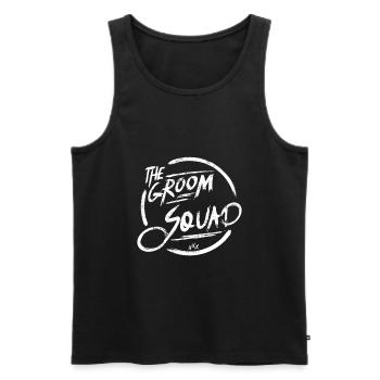 Le groom squad enterrement de vie de garçon design - Débardeur bio Premium Homme - noir - Devant - Michal (187cm)