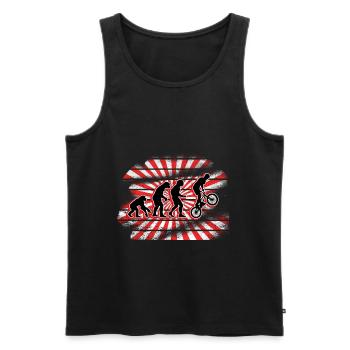 Bmx - Männer Premium Bio Tank Top - Schwarz - Vorne - AI Model Male 178 light (178cm)