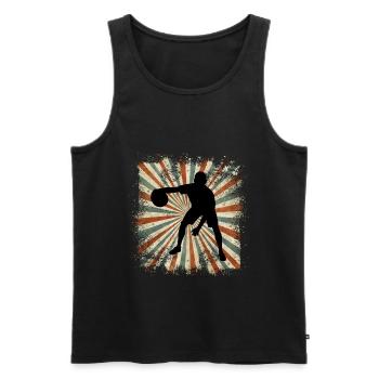 basketball - Men's Premium Organic Tank Top - black - Front - Michal (187cm)