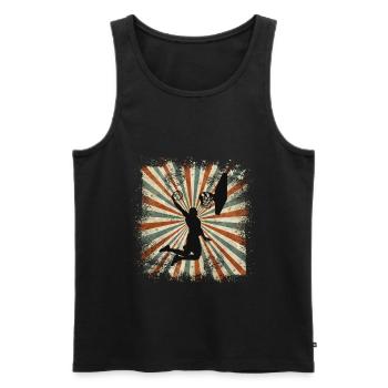 basketball - Men's Premium Organic Tank Top - black - Front - Michal (187cm)