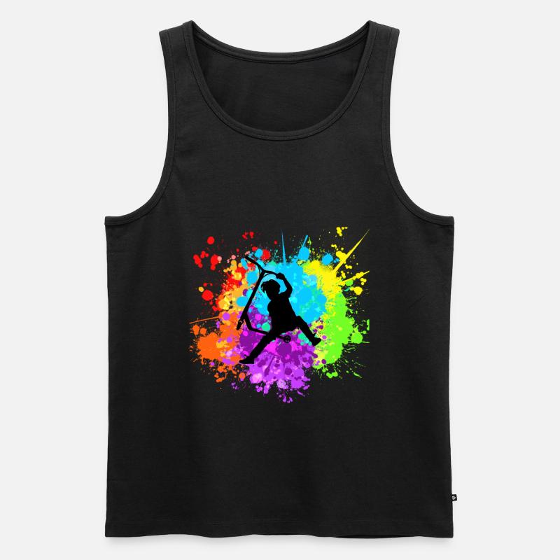 Freestyle-Roller - Männer Premium Bio Tank Top - Schwarz
