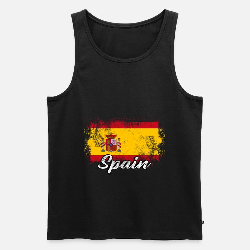 Spain - Männer Premium Bio Tank Top - Schwarz