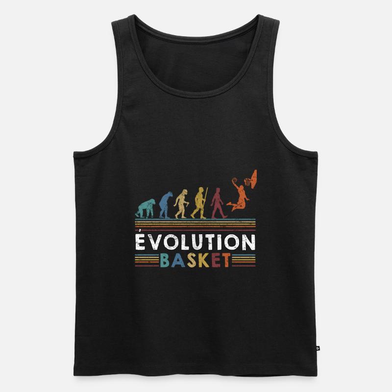 Evolution - Basketball - Männer Premium Bio Tank Top - Schwarz