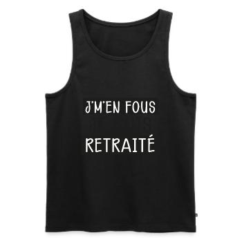 La Retraite Me Fais Du Bien - Débardeur bio Premium Homme - noir - Devant - Michal (187cm)