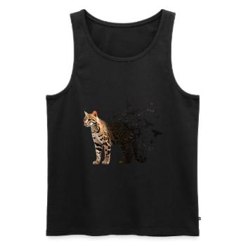Ocelot - Men's Premium Organic Tank Top - black - Front - AI Model Male 178 light (178cm)