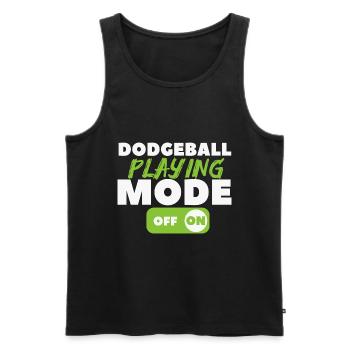Gift for Dodgeball Players - Men's Premium Organic Tank Top - black - Front - Michal (187cm)