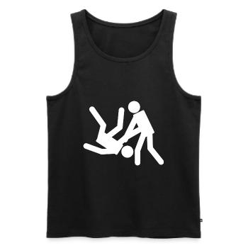 Aikido Martial Arts Gift - Men's Premium Organic Tank Top - black - Front - Michal (187cm)