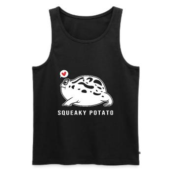 Frosch Desert Rain Frog - Men's Premium Organic Tank Top - black - Front - AI Model Male 178 light (178cm)
