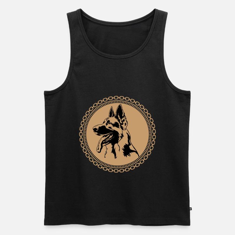 Deutscher Schäferhund - Männer Premium Bio Tank Top - Schwarz
