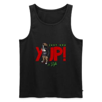 Cool Bulldog Dogs Gift Idea - Men's Premium Organic Tank Top - black - Front - Michal (187cm)