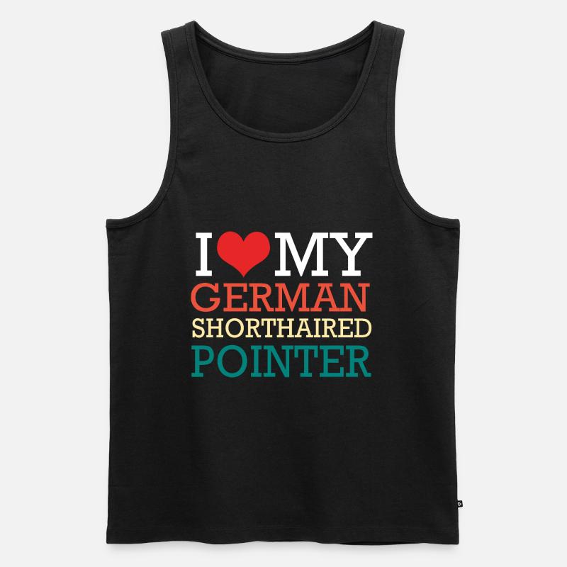 German Pointer Hund Deutsch Kurzhaar - Männer Premium Bio Tank Top - Schwarz