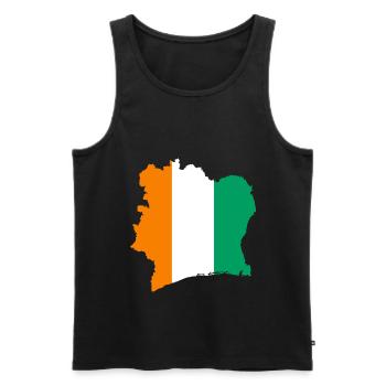 Cote D'Ivoire Elfenbeinküste Geschenk Flagge Land - Männer Premium Bio Tank Top - Schwarz - Vorne - AI Model Male 178 light (178cm)