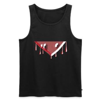 tropfen symbol form rot - Männer Premium Bio Tank Top - Schwarz - Vorne - AI Model Male 178 light (178cm)