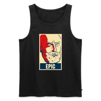 Les citations stoïciennes d’Epictète sont épiques. - Débardeur bio Premium Homme - noir - Devant - AI Model Male 178 light (178cm)