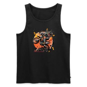 Das ultimative Motocross Erlebnis in der Unterwelt - Männer Premium Bio Tank Top - Schwarz - Vorne - AI Model Male 178 light (178cm)