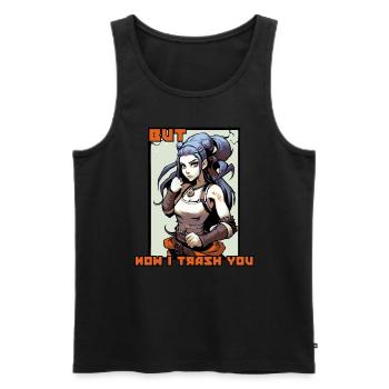 You wanted it, now I'm throwing you away - Men's Premium Organic Tank Top - black - Front - Michal (187cm)