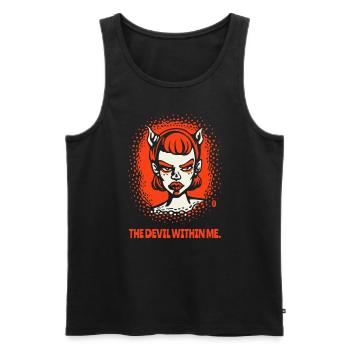 Der Teufel in mir - Männer Premium Bio Tank Top - Schwarz - Vorne - AI Model Male 178 light (178cm)