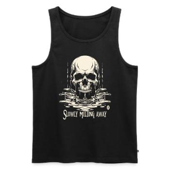 Älter werden und langsam dahin schmelzen - Männer Premium Bio Tank Top - Schwarz - Vorne - AI Model Male 178 light (178cm)