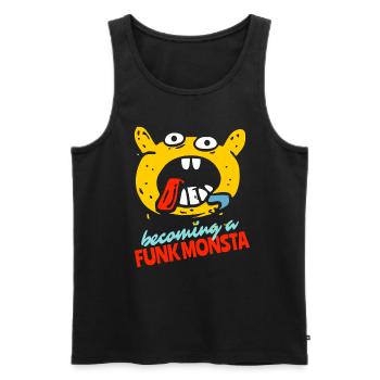 Zum Funk musik monster werden - Männer Premium Bio Tank Top - Schwarz - Vorne - AI Model Male 178 light (178cm)
