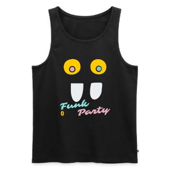 Verrückte Augen: Funk Musik Party - Männer Premium Bio Tank Top - Schwarz - Vorne - AI Model Male 178 light (178cm)