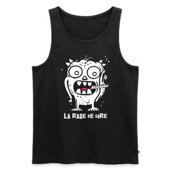 The fury of language: So cute, monster! - Men's Premium Organic Tank Top - black - Front - AI Model Male 178 light (178cm)