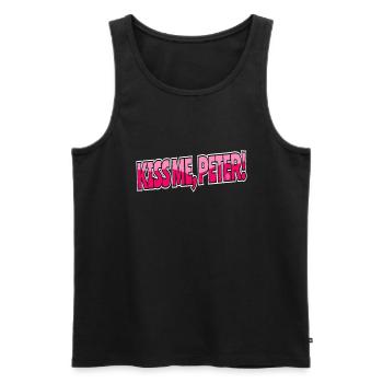 Kiss me, Peter - Men's Premium Organic Tank Top - black - Front - Michal (187cm)