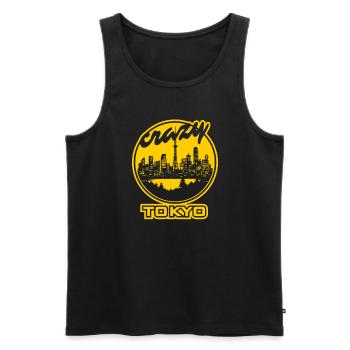 Tokyo la folie - Débardeur bio Premium Homme - noir - Devant - Michal (187cm)