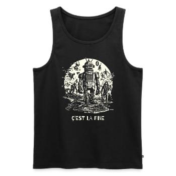 letzte Fotokopie der Roboter-Maschinen-Invasion - Männer Premium Bio Tank Top - Schwarz - Vorne - AI Model Male 178 light (178cm)