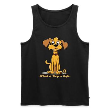 Quelle vie de chien - Un chien mignon - Débardeur bio Premium Homme - noir - Devant - Michal (187cm)