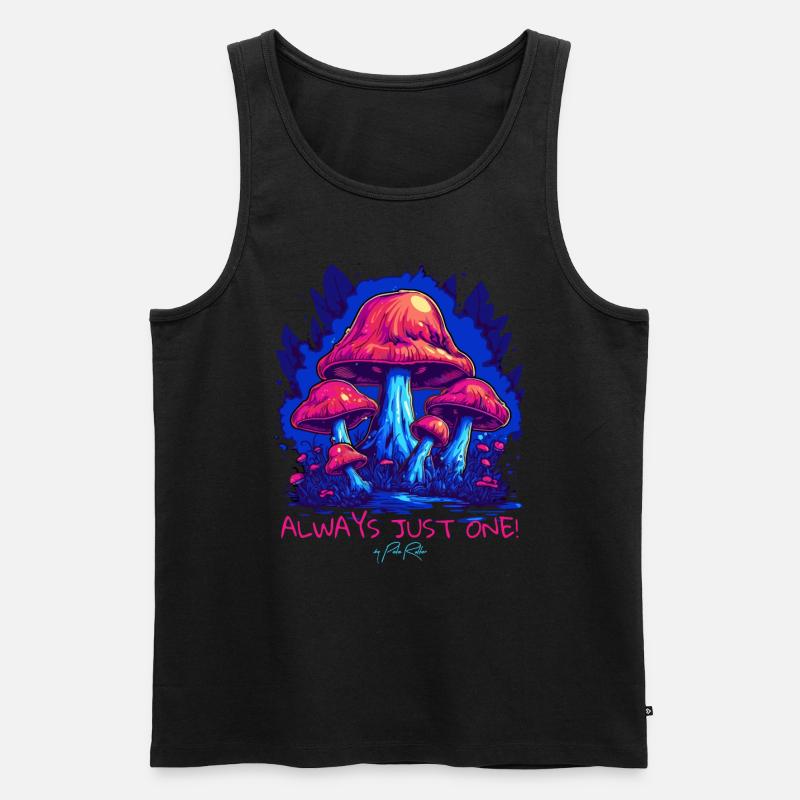 Immer nur ein Pilz - Männer Premium Bio Tank Top - Schwarz