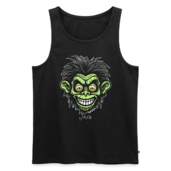 Monster Horror Cartoon Monkey - Men's Premium Organic Tank Top - black - Front - AI Model Male 178 light (178cm)