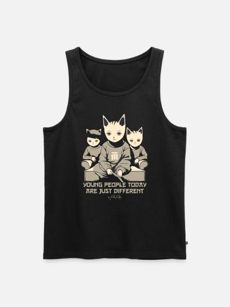 Today's young people are different - Men's Premium Organic Tank Top - black