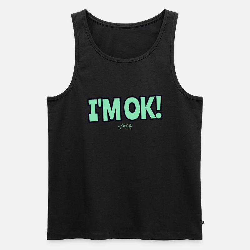 Mir geht es gut - Männer Premium Bio Tank Top - Schwarz