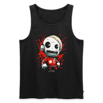 Street Art Graffiti Enfant - Débardeur bio Premium Homme - noir - Devant - Michal (187cm)