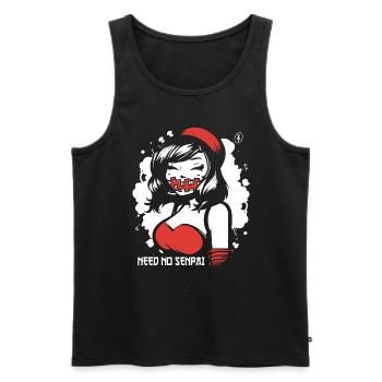 This girl doesn't need a master - Men's Premium Organic Tank Top - black - Front - Michal (187cm)