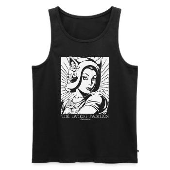 Cat Ears Hats: The Latest Fashion - Men's Premium Organic Tank Top - black - Front - AI Model Male 178 light (178cm)