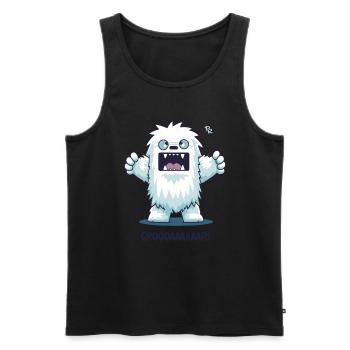 Petit yéti de dessin animé - Débardeur bio Premium Homme - noir - Devant - Michal (187cm)