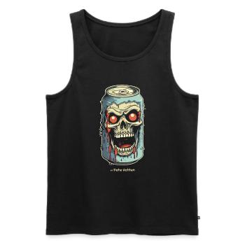 The Horror Skull Soda Can - Men's Premium Organic Tank Top - black - Front - AI Model Male 178 light (178cm)