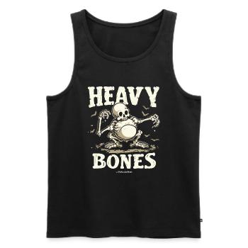 Dicker Skelett mit massiven Knochen - Männer Premium Bio Tank Top - Schwarz - Vorne - Michal (187cm)