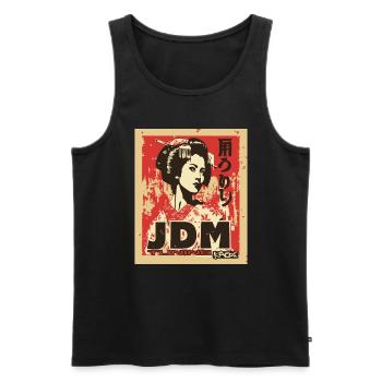 Geisha liebt JDM Car Tuning - Männer Premium Bio Tank Top - Schwarz - Vorne - AI Model Male 178 light (178cm)