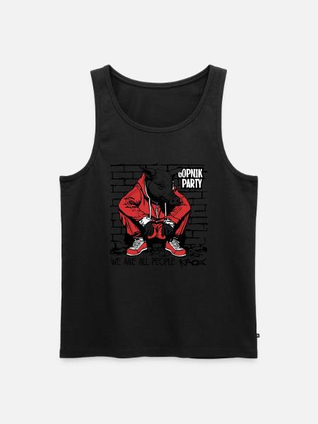Vi er mennesker, slavisk squat, Gopnik Party - Herre Premium økologisk tanktop - sort