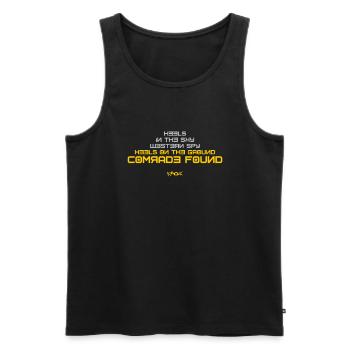 West Spy or Comrade, Gopnik Slavic Squat - Men's Premium Organic Tank Top - black - Front - AI Model Male 178 light (178cm)
