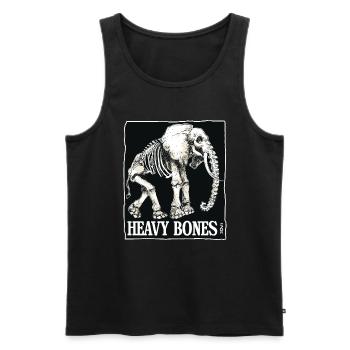 Conception d’éléphant en os lourd - Débardeur bio Premium Homme - noir - Devant - Michal (187cm)