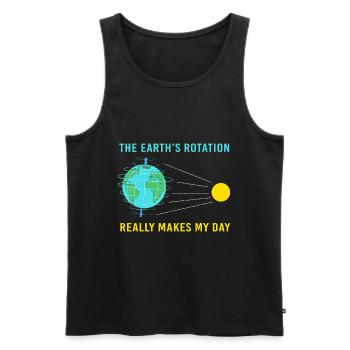 Earth Day - Männer Premium Bio Tank Top - Schwarz - Vorne - AI Model Male 178 light (178cm)