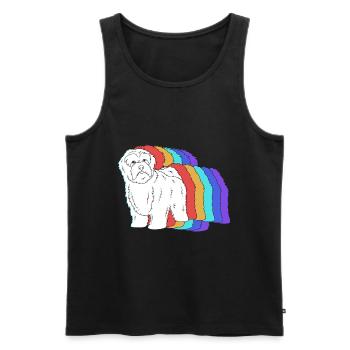 Havanese - Men's Premium Organic Tank Top - black - Front - AI Model Male 178 light (178cm)