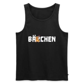Bärchen Geschenk Liebe Herz Kosename Spitzname - Männer Premium Bio Tank Top - Schwarz - Vorne - AI Model Male 178 light (178cm)